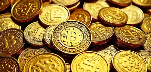 A glistening heap of antique gold coins, intricate designs embossed, suggesting affluence,  antique coins,  abstract design