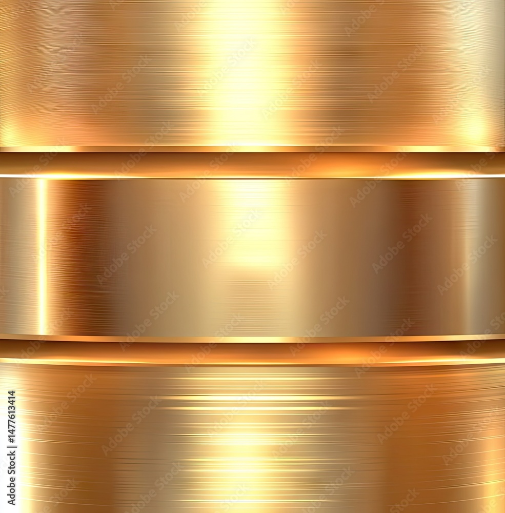 Poster a close-up of a polished gold surface showcasing a smooth. reflective texture with a gradient of lig