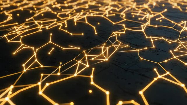 Abstract glowing network background