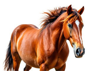 Fototapeta premium Stunning Chestnut Horse Portrait Majestic Brown Stallion Powerful Animal Photography Elegant Equine Image Beautiful Horse Breed Strong Muscular Horse Dark 