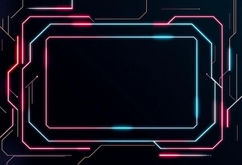 Abstract futuristic frame outlines; vector UI GUI kit, tech shapes, empty space, copy space, empty, minimal