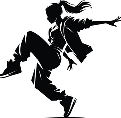 Bgirl Footwork Silhouette