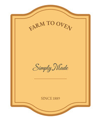 Isolated rustic Vintage Label template