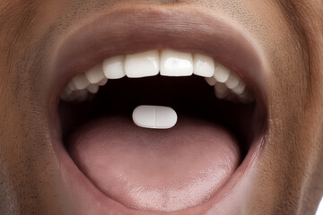 Obraz premium Person's open mouth