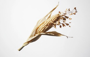 Dried Corn Cob: A Minimalist Study in Beige