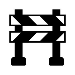 road block icon, Road barrier icon on white background 
