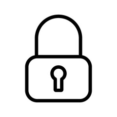 Lock or closed padlock icons set designed in filled, outline, line and stroke style
