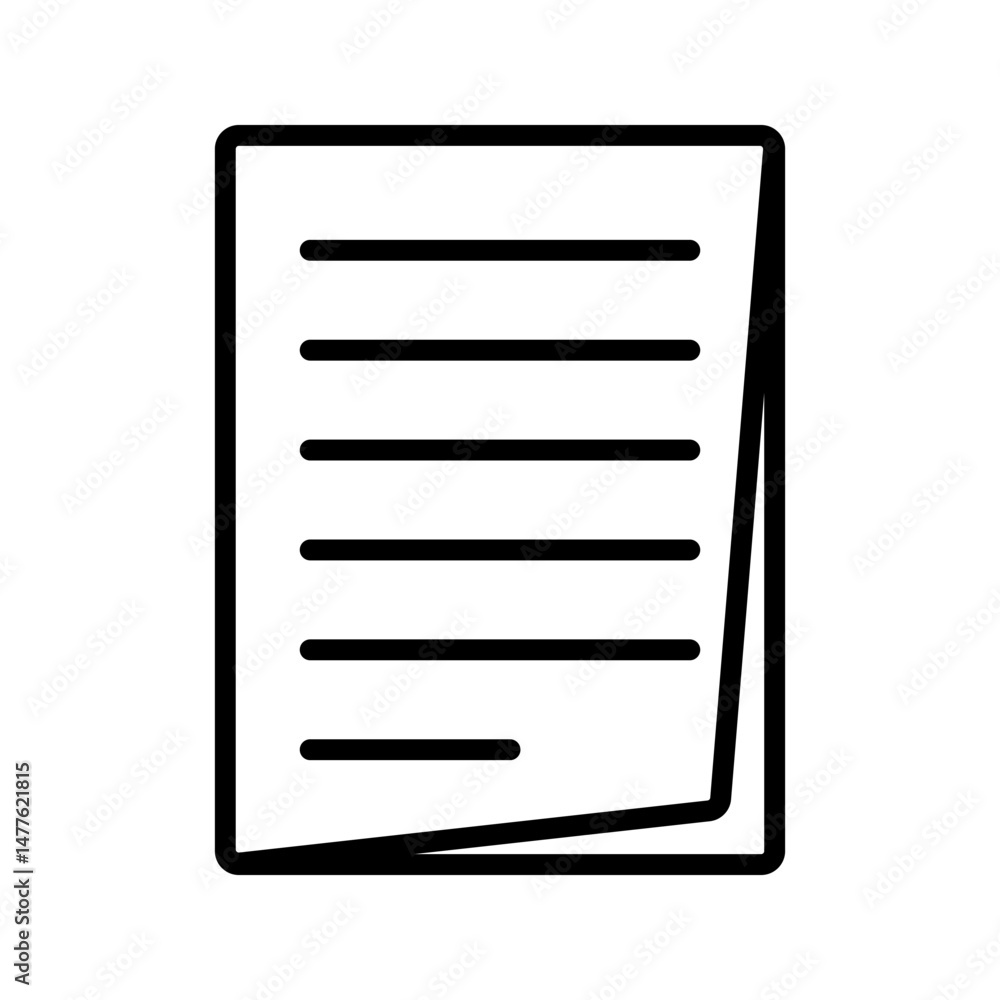 Poster document icon vector for web and mobile app. paper sign and symbol. file icon