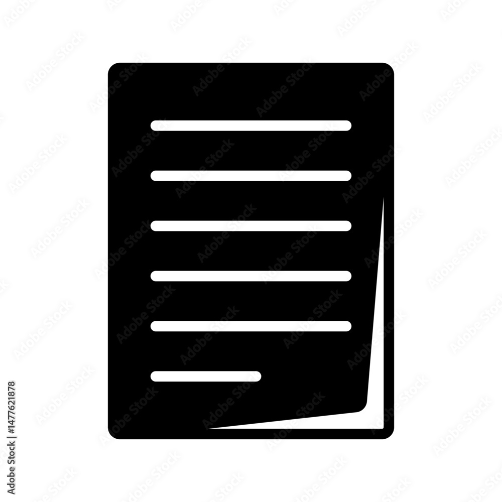Poster document icon vector for web and mobile app. paper sign and symbol. file icon