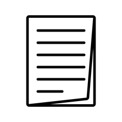 Document icon vector for web and mobile app. Paper sign and symbol. File Icon