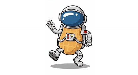 Cartoon astronaut illustration