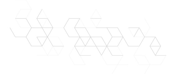 Abstract white and gray color geometric shape and lines seamless pattern transparent background design.