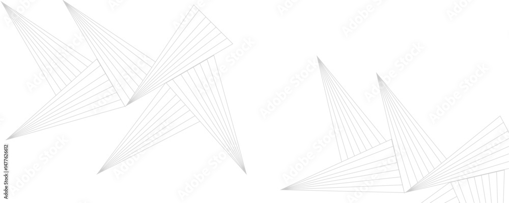 Aufkleber abstract white and gray color geometric shape and lines seamless pattern transparent background desi