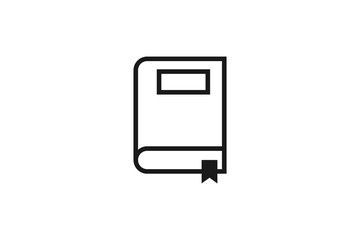 book icon and bookmark outline