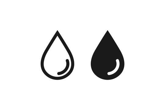 water drop icon and outline