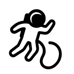 Astronaut spacewalk icon on white background vector
Vector space icon