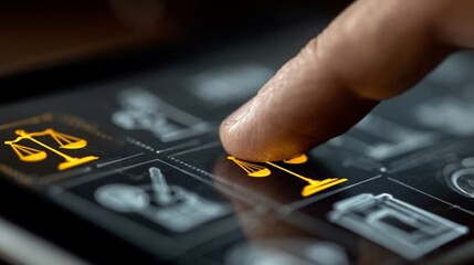 Touchscreen Interface with Legal Icons