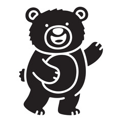 Cheerful Bear Cub Illustration