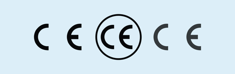 Obraz premium Certification EU safety sign, warning sign, certification mark.