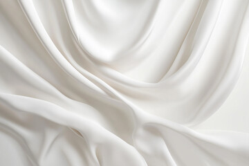Obraz premium Soft White Fabric Draped Texture Background