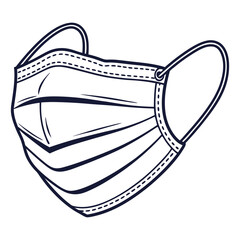 pencil drawing sketch of mask