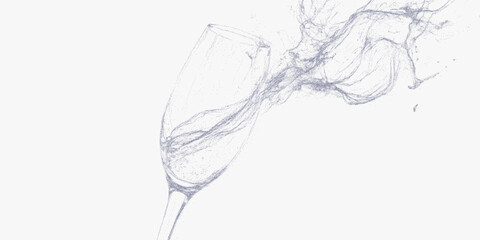 Handcrafted cozy drink, elegant Italian style cocktail drawn with vintage ink sketch. Noisy gritty dot halftone effect and retro pop art stipple for cafe and bar posters.