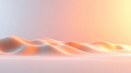 Fototapeta premium Abstract landscape gentle hills pastel gradients background modern backdrop minimal art
