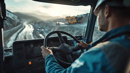 Driver Operating Heavy Machinery in Industrial Setting