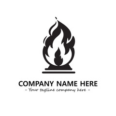 Fire Logo Company Design Illustration Vector Graphic Image