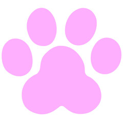 light purple silhouette cat paw icon