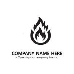 Fire Logo Company Design Illustration Vector Graphic Image