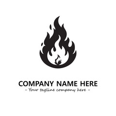 Fire Logo Company Design Illustration Vector Graphic Image