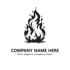 Fire Logo Company Design Illustration Vector Graphic Image