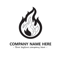 Fire Logo Company Design Illustration Vector Graphic Image