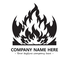 Fire Logo Company Design Illustration Vector Graphic Image