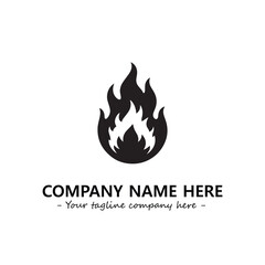 Fire Logo Company Design Illustration Vector Graphic Image