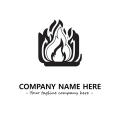 Fire Logo Company Design Illustration Vector Graphic Image