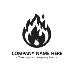 Fire Logo Company Design Illustration Vector Graphic Image