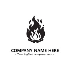 Fire Logo Company Design Illustration Vector Graphic Image