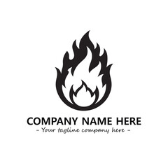 Fire Logo Company Design Illustration Vector Graphic Image