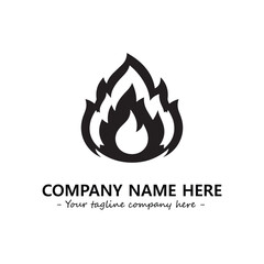 Fire Logo Company Design Illustration Vector Graphic Image