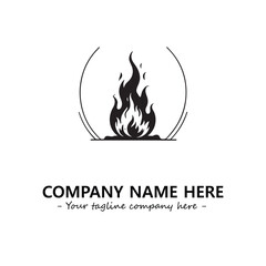 Fire Logo Company Design Illustration Vector Graphic Image