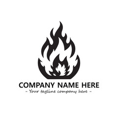 Fire Logo Company Design Illustration Vector Graphic Image