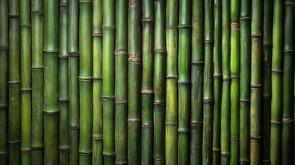 Green bamboo stalks wall texture background
