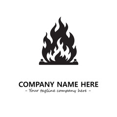 Fire Logo Company Design Illustration Vector Graphic Image