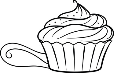 Cupcake with Frosting and Sprinkles