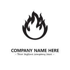 Fire Logo Company Design Illustration Vector Graphic Image