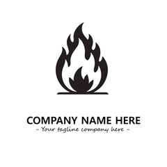 Fire Logo Company Design Illustration Vector Graphic Image