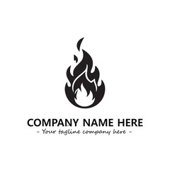 Fire Logo Company Design Illustration Vector Graphic Image