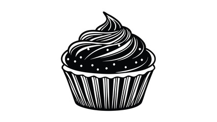 Cupcake with Frosting and Sprinkles